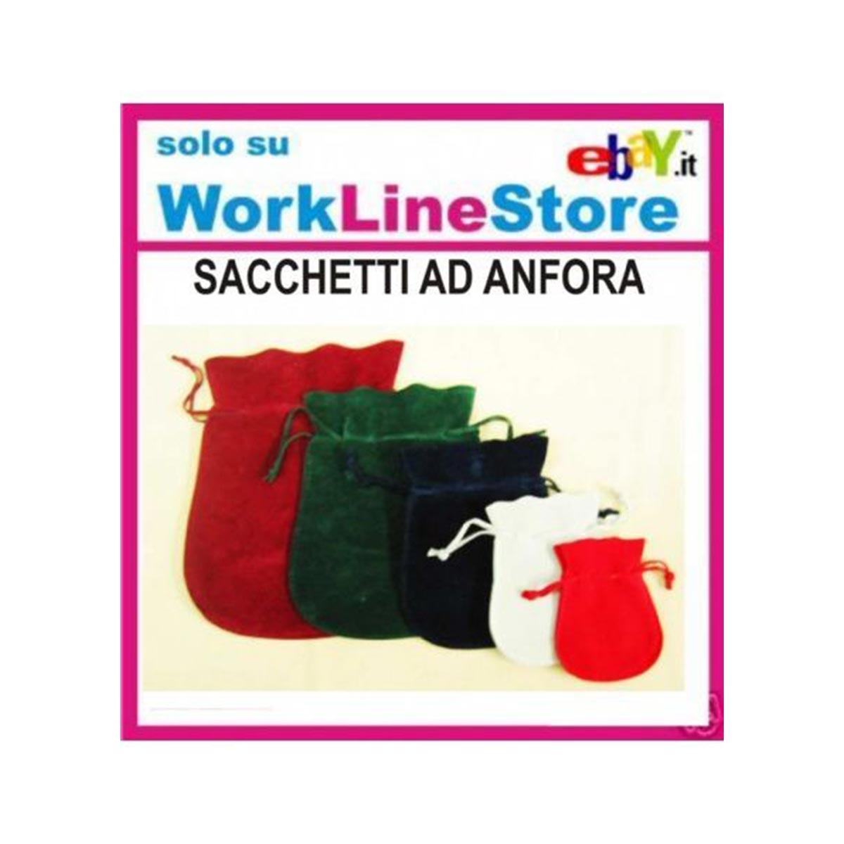 Sacchetto portagioie in velluto ad Anfora Sacchetto portagioie in velluto ad Anfora