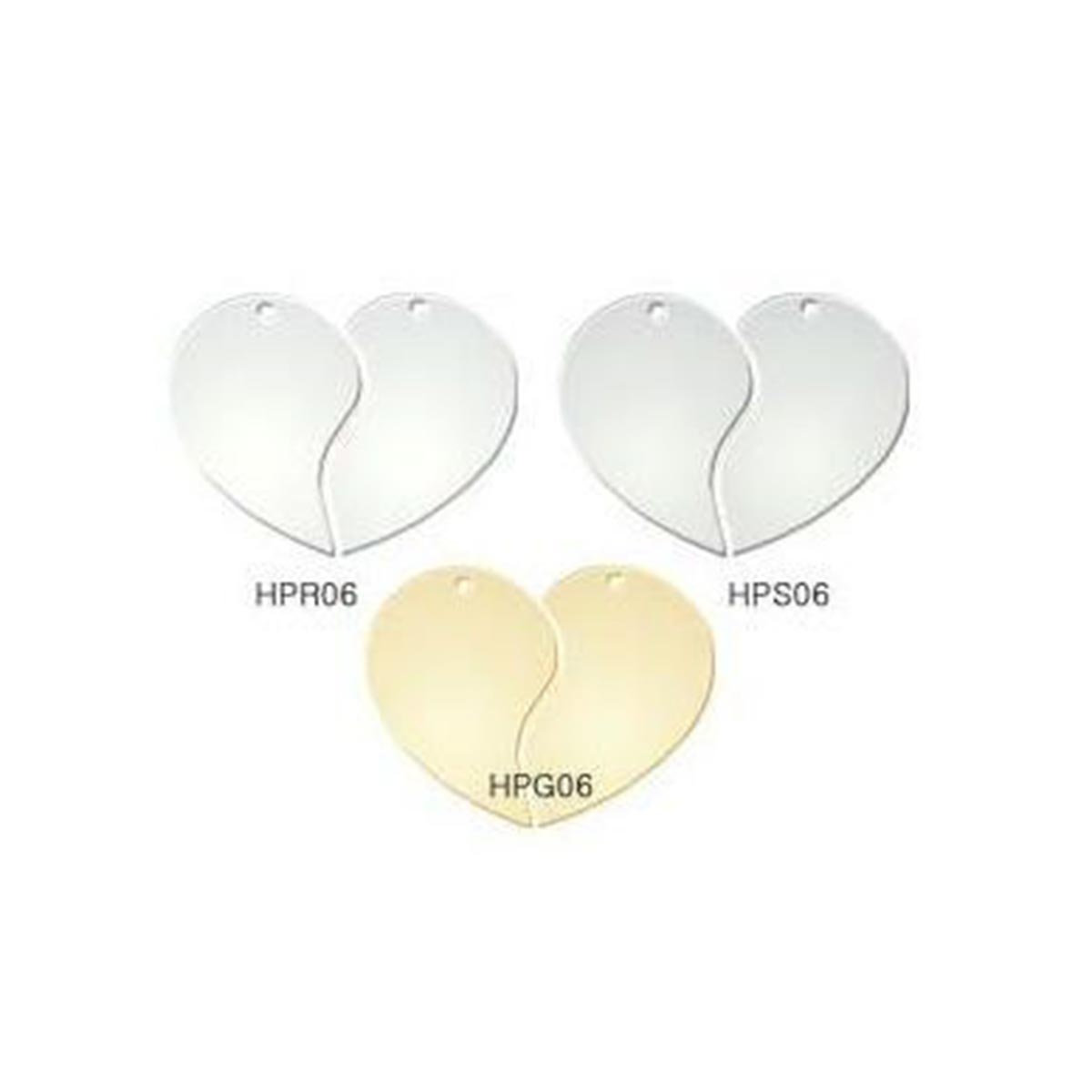 HPG06 - MEDAGLIA A CUORE IN DUE PEZZI 52x38mm HPG06 - MEDAGLIA A CUORE IN DUE PEZZI 52x38mm