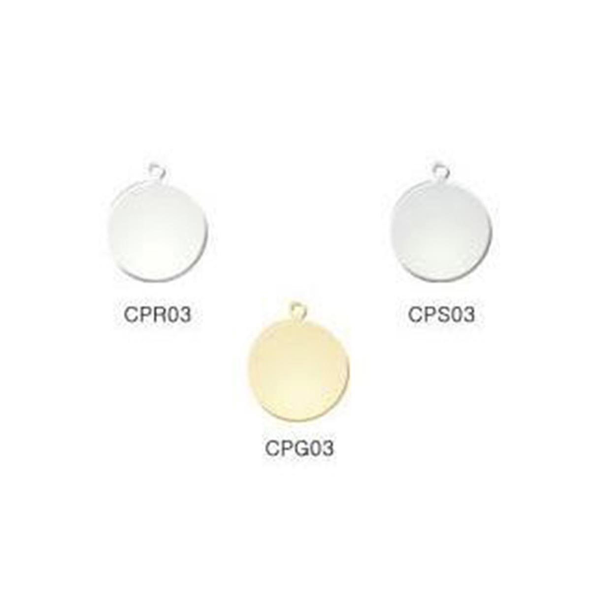 CPG03 - MEDAGLIETTA TONDA 17x17mm CPG03 - MEDAGLIETTA TONDA 17x17mm